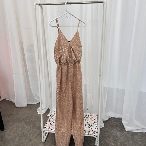 Shimmering Gold Jumpsuit - Picture 1 of 8